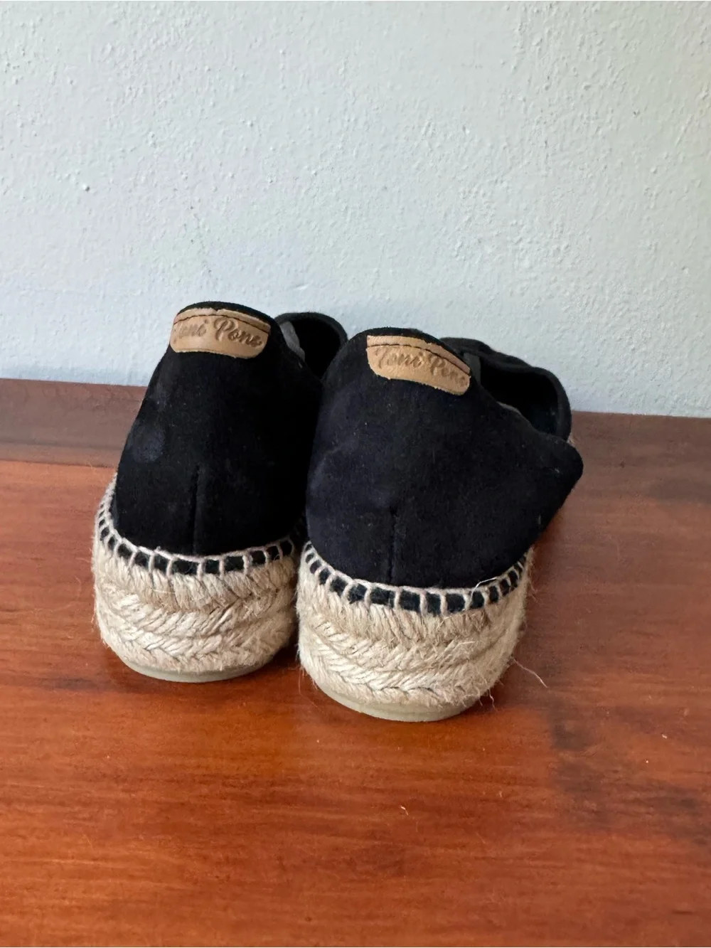 NWOT Toni Pons Black Suede Erla -A Espadrille Flats size 41 / 10